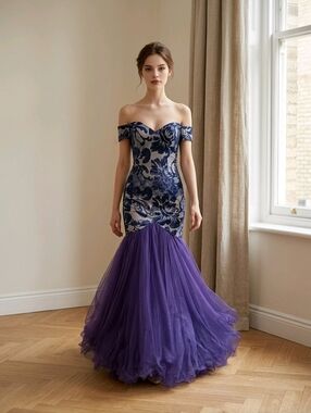 May Queen Couture Off-the-Shoulder Gown